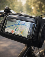 Bike Handlebar Bag Waterproof Bicycle Handlebar Bag With Clear Phone Pocket For Secure Access And Stable Mounting On Bike Handlebars - Image 1