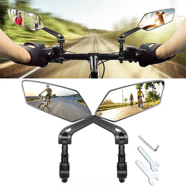 Bike Mirrors With Adjustable Wide-Angle Rear View - Image 1