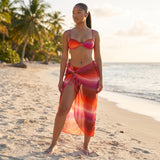 Bikini And Sarong Set Adjustable Swimwear Ombre Tie-Side - hero