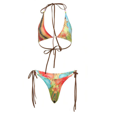 Bikini Set Flattering Two-Piece Swimsuit Lace-Up - Image 6