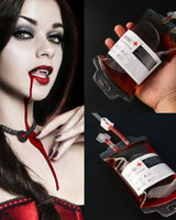 Blood Bag Drink Pouch Halloween Party Supplies Pouches With Syringe For Decorations And Favors - Image 4