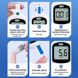 Blood Glucose Meter Kit – Diabetes Glucometer with Test Strips and Lancets - Image 5