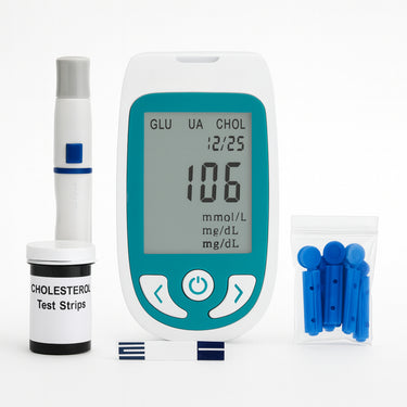 Blood Glucose Monitor Kit | 3-in-1 Cholesterol Uric Acid Testing Device - Image 9