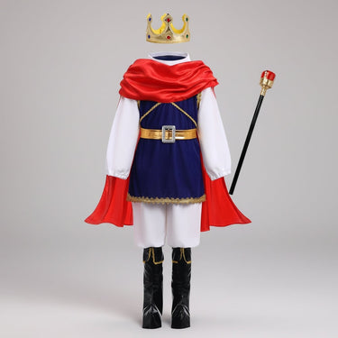 Boys' Halloween Prince Costume With Crown And Scepter For Royal Dress Up Party - Image 5