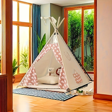 Children's Teepee Tent With Bear Patterns A Cosy Play Hideout For Indoor And Outdoor Adventures - Image 5