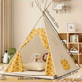 Children's Teepee Tent With Bear Patterns A Cosy Play Hideout For Indoor And Outdoor Adventures - Image 3