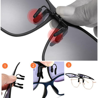 Clip On Sunglasses Adjustable Polarized Flip-Up Shades - Image 9