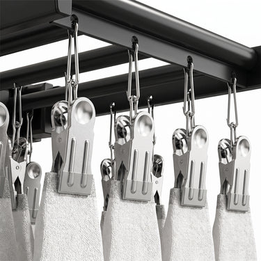 Clothes Drying Rack with Space-Saving Foldable and Clip-On - detail