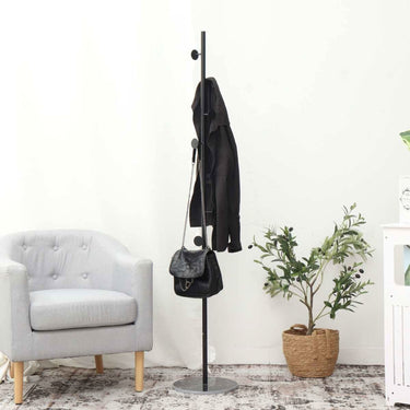 Clothing Rack with Streamlined Standing Design and Circular Hooks - Image 1
