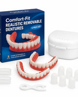 Comfort-Fit Realistic Removable Dentures With Natural White Appearance - Image 1