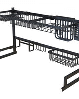 Dish Drying Rack Over Kitchen Sink Stainless Steel Organizer With Large Storage Shelves - Image 4