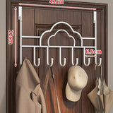 Door Mounted Coat Rack with Streamlined Over the Design and Cloud Shape - Image 6