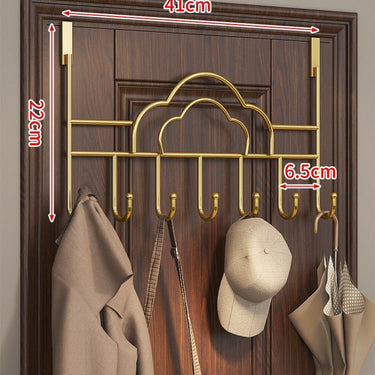 Door Mounted Coat Rack with Streamlined Over the Design and Cloud Shape - Image 8