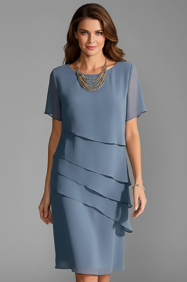 Dress for Women Women's Short Short Sleeve Dress Knee Length - Image 2