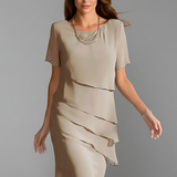 Dress for Women Women's Short Short Sleeve Dress Knee Length - Image 5