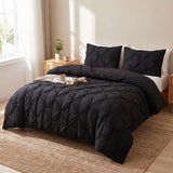 Duvet Cover Set Quilted Diamond Pintuck Bedding - Image 10