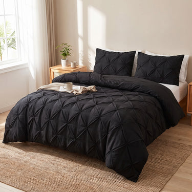 Duvet Cover Set Quilted Diamond Pintuck Bedding - Image 10