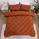 Duvet Cover Set Quilted Diamond Pintuck Bedding - Image 9