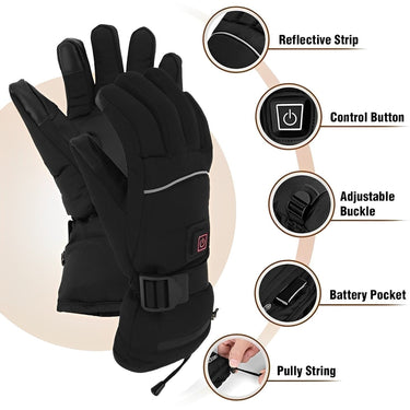 Electric Heated Gloves For Cold Hands With Touchscreen Fingertips And Waterproof Wrist Strap - Image 5