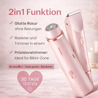 Electric Shaver With 2 Attachments Gentle And Precise For Sensitive Areas Cordless USB Rechargeable - Image 3