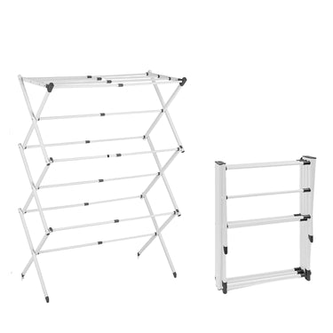 Foldable Clothes Drying Rack With 3-Tier Multi-Level Design Portable Garment Drying Rack For Indoor & Outdoor Use Lightweight And Easy Storage - Image 3