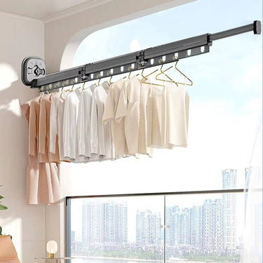 Folding Clothes Drying Rack With 360° Rotation And Telescopic Design For Space-Saving Cloth - Image 1