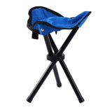 Folding Tripod Stool Collapsible Fabric Seat Compact - Image 3