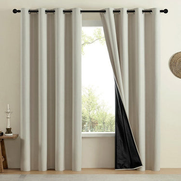 Full Blackout Thermal Curtains With Insulated Grommet Panels For Total Darkness And Noise Reduction - Image 15