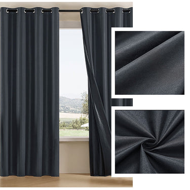 Full Blackout Thermal Curtains With Insulated Grommet Panels For Total Darkness And Noise Reduction - Image 7
