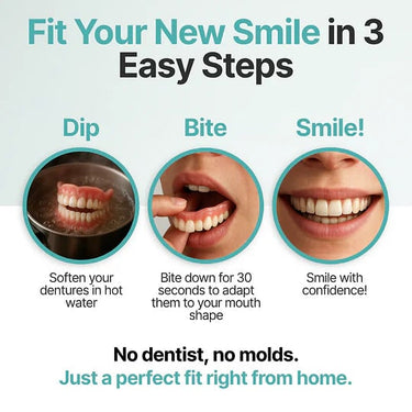 Glue Dentures Full Upper And Lower Set With Fda Registration For Comfort And Security - Image 7