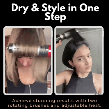 Hair Dryer Styler Rotating 2-in-1 Volumizing Brush System With Adjustable Directions And Three Temperature Levels - Image 2