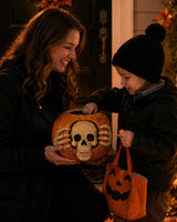 Halloween Candy Jar Skull Pumpkin Candy Jar With Top Hat And Skeleton Hands Open Container Design For Storing Treats - Image 4