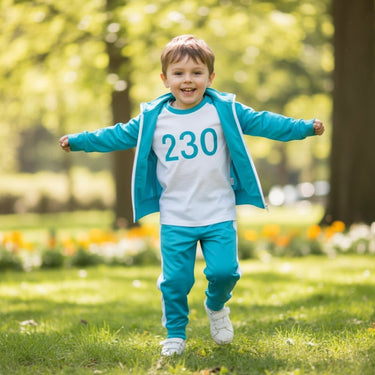 Halloween Costume Kids' Three-Piece Set With Numbers And Side Stripes Tracksuit - Image 1