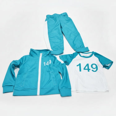 Halloween Costume Kids' Three-Piece Set With Numbers And Side Stripes Tracksuit - Image 4
