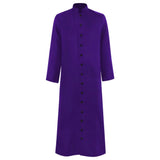 Halloween Costume Priest Cassock Robe With Button Front For Clergy Outfit - Image 5