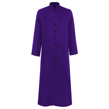 Halloween Costume Priest Cassock Robe With Button Front For Clergy Outfit - Image 5