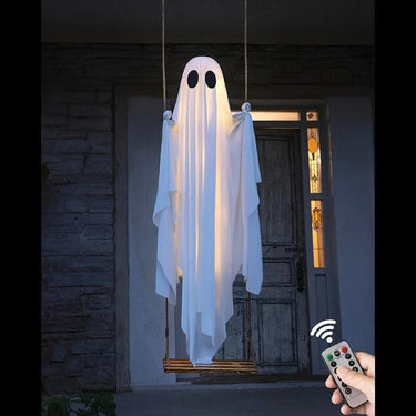 Halloween Decoration Hanging Ghost With Integrated LED String Lights Swing Decor For Indoor And Outdoor Use - Image 3
