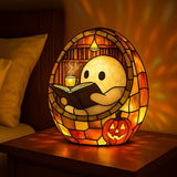 Halloween Ghost Figurine Reading Book With Integrated Internal Lighting Lighted Indoor Tabletop Decoration Decor - Image 2