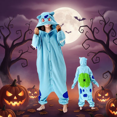 Halloween Onesie Pajamas Kids' Christmas With Character Hood And Fleece For Xmas Party - Image 5