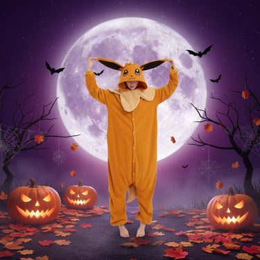 Halloween Onesie Pajamas Kids' Christmas With Character Hood And Fleece For Xmas Party - Image 9