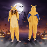 Halloween Onesie Pajamas Kids' Christmas With Character Hood And Fleece For Xmas Party - Image 8