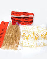 Halloween Princess Costume With Tropical Print Top Grass Skirt And Pendant - Image 5