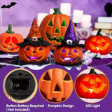 Halloween Pumpkin Lights LED Light Up Pumpkins With Battery Operated Soft Spooky Glow Freestanding Display Halloween Decor - Image 2