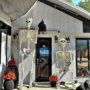 Halloween Skeleton Decor Posable Full-Body White Bone - Image 1