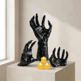 Halloween Wall Decoration Reaching Hand With Warm LED Candle Mounted Decor - Image 1