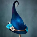 Halloween Witch Hat In Felted Wool With Spiderweb Embroidery And Handmade Durable Construction - Image 6