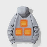 Heated Jacket Electric Zip Up Hoodie With Built-In Heating Elements For Warmth Without Bulk - Image 2