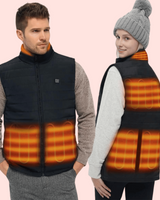 Heated Vest Men Electric Rechargeable Battery Integrated Heating Zones Waterproof Windproof - Image 5