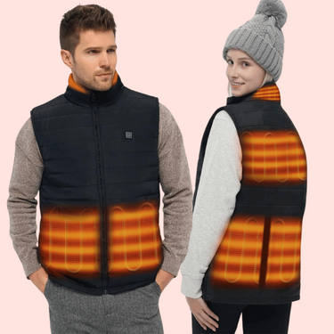Heated Vest Men Electric Rechargeable Battery Integrated Heating Zones Waterproof Windproof - Image 5