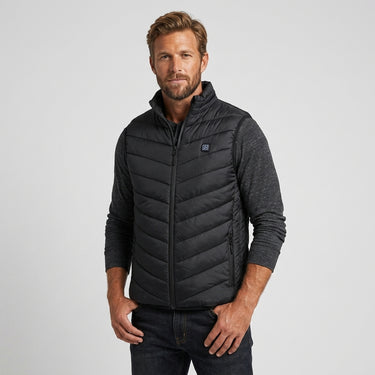 Heated Vest Men's USB Charging Puffer With Stand Collar And Built-In Heating Zones - Image 2
